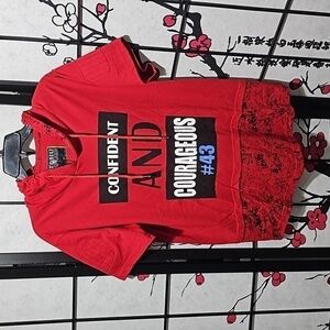 Toku Confident‎ and Courageous Size Red Hoodie Size Large NWT